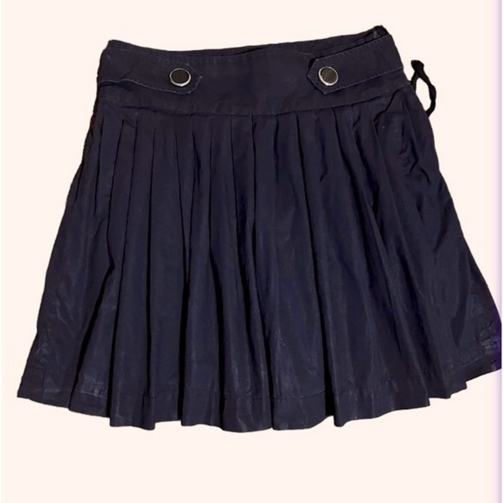 Club Monaco Mini Pleated skirt dark blue